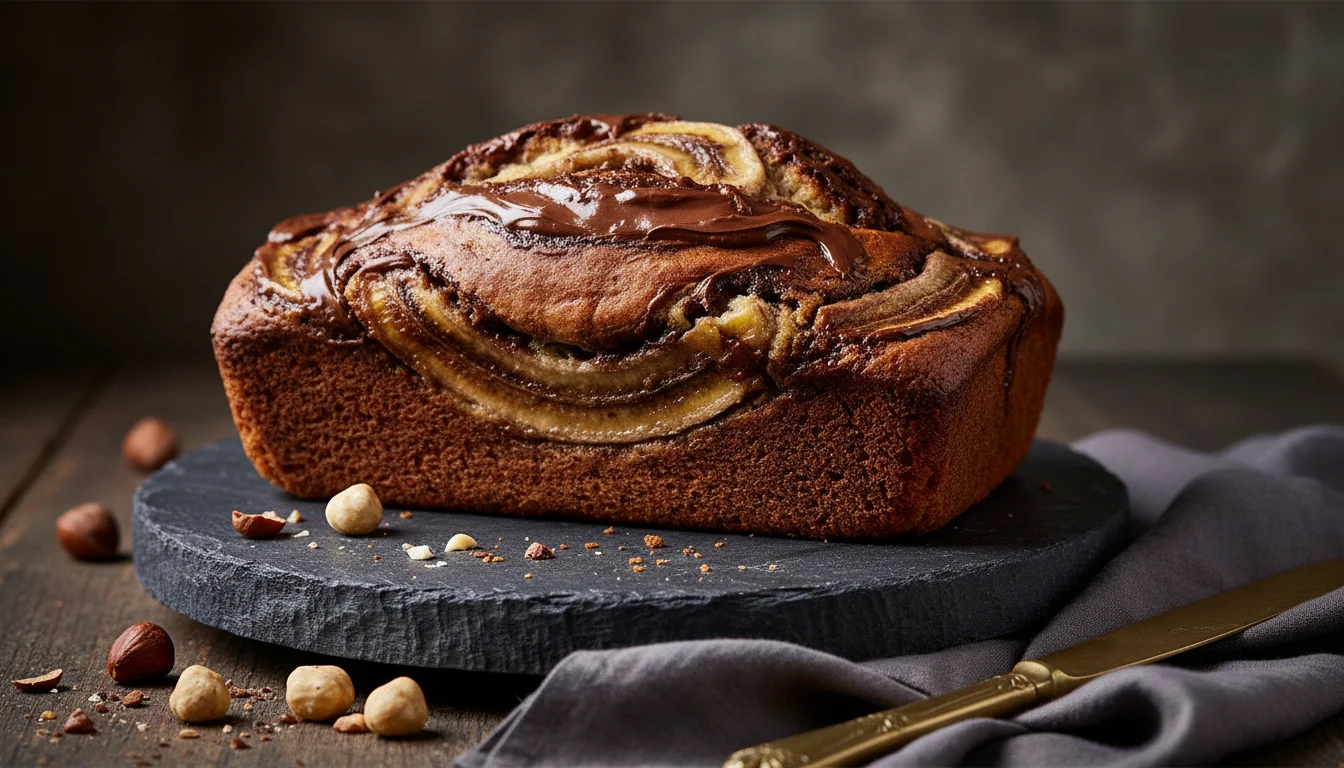 Photo de : Ultra-Moist Nutella Swirl Banana Bread: The Secret to Perfect Marbling